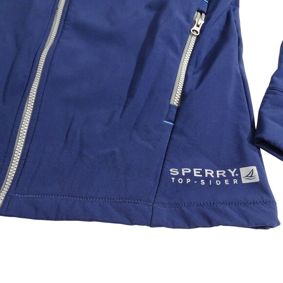 Sperry Top Sider STS35 Men Blue Performance Softshell Jacket Size M Nautical - Picture 2 of 15